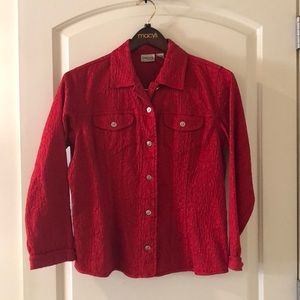 Red Chico’s blazer size 2